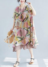 Französisch o neck große saum kleidung Ausschnitt floral Kleider
